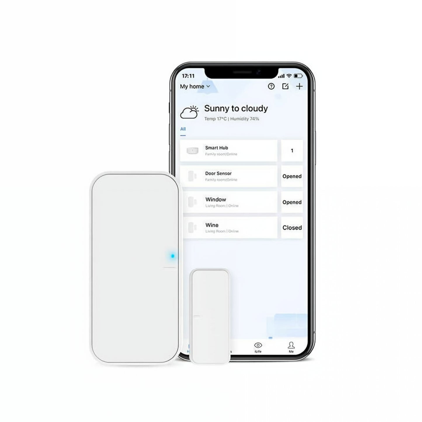 Sensor de Puerta / Ventana Broadlink DS4 con Hub S3, Wi-Fi