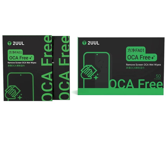 Toallitas de Limpieza Húmedas 2UUL FA01 para eliminación de Adhesivo OCA / LOCA, Set de 50 piezas