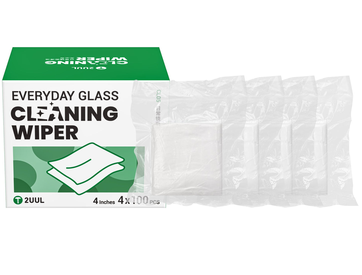 Toallitas de Limpieza Secas 2UUL CL05, Set de 400 unidades