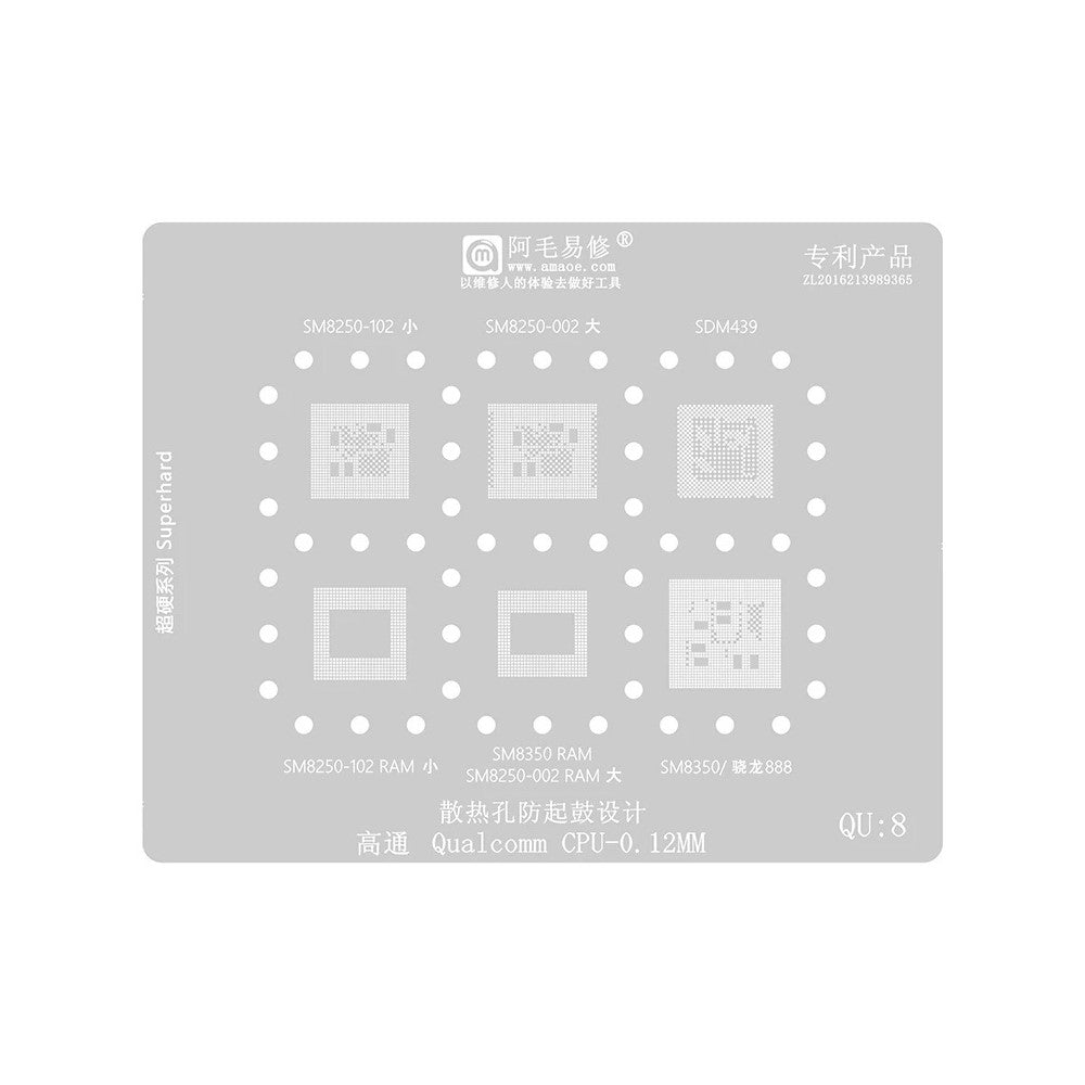 Malla BGA Amaoe para CPU Qualcomm QU1-8 Series