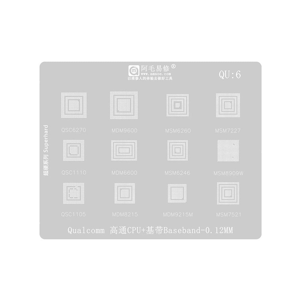 Malla BGA Amaoe para CPU Qualcomm QU1-8 Series
