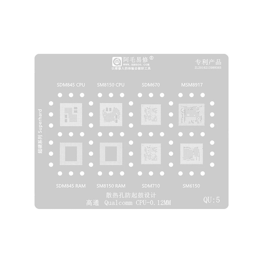 Malla BGA Amaoe para CPU Qualcomm QU1-8 Series