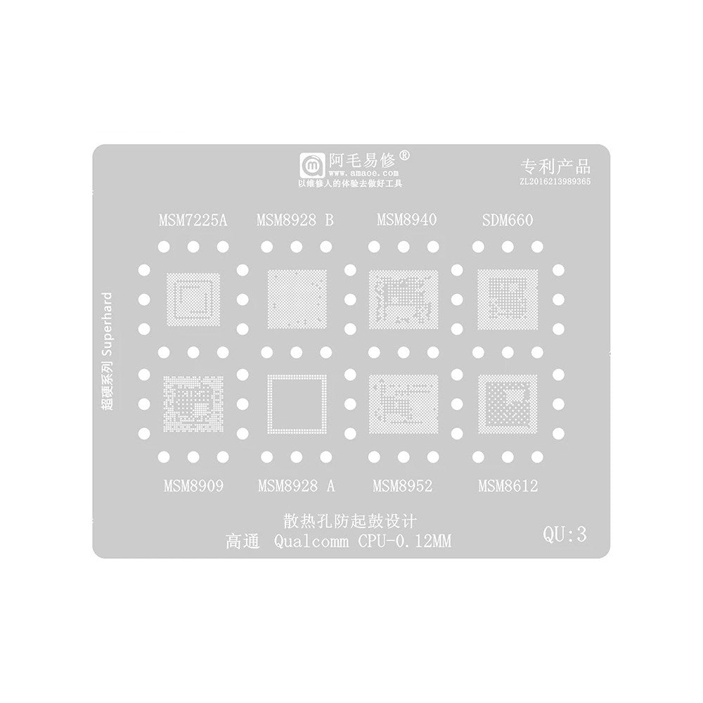 Malla BGA Amaoe para CPU Qualcomm QU1-8 Series