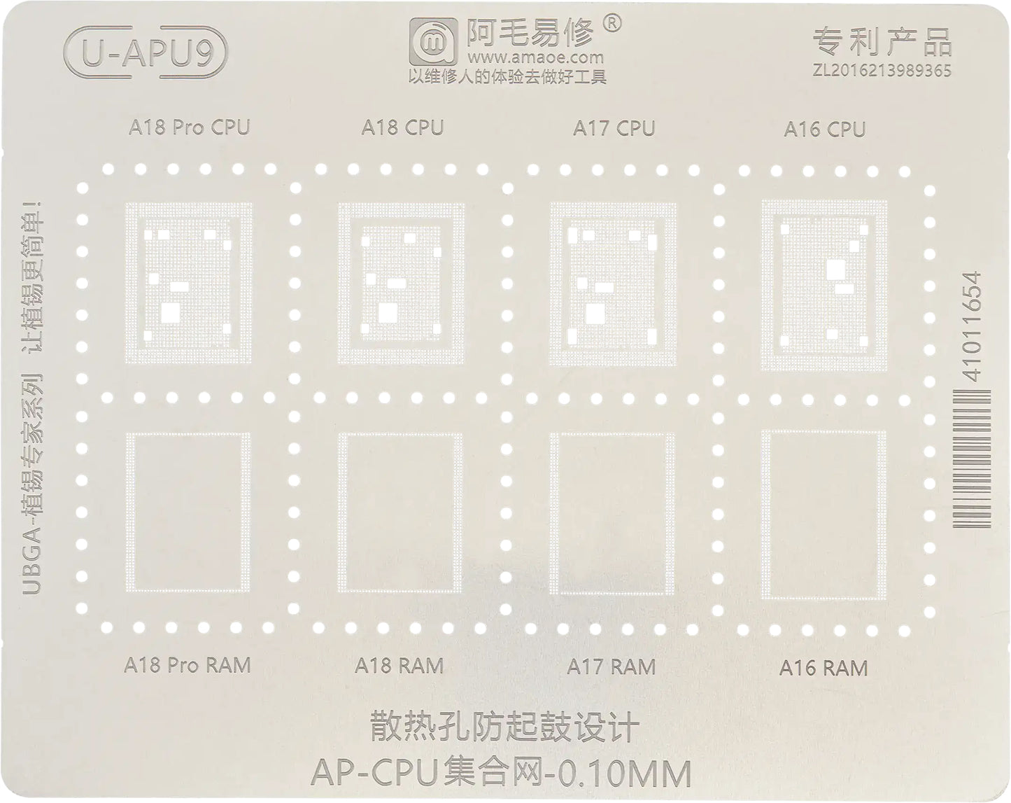 Malla BGA Amaoe U-APU9 para Apple iPhone 15 Pro Max