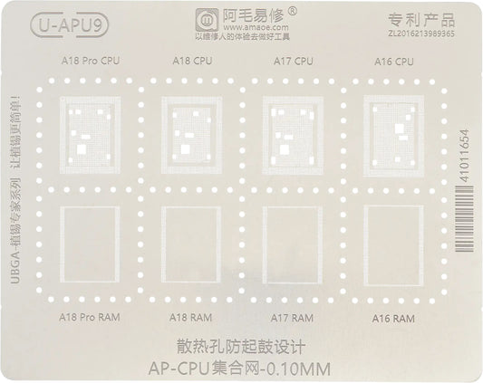 Malla BGA Amaoe U-APU9 para Apple iPhone 15 Pro Max