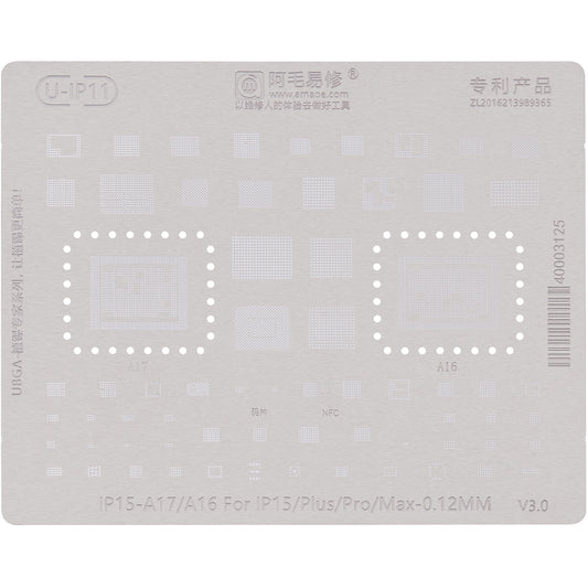Malla BGA Amaoe U-IP11 para Apple iPhone 15 Series