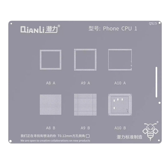 Plantilla BGA QIANLI QS25 para la serie Apple iPhone, CPU1