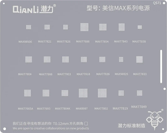 Malla BGA QIANLI QS71 para la Serie Mxim Max