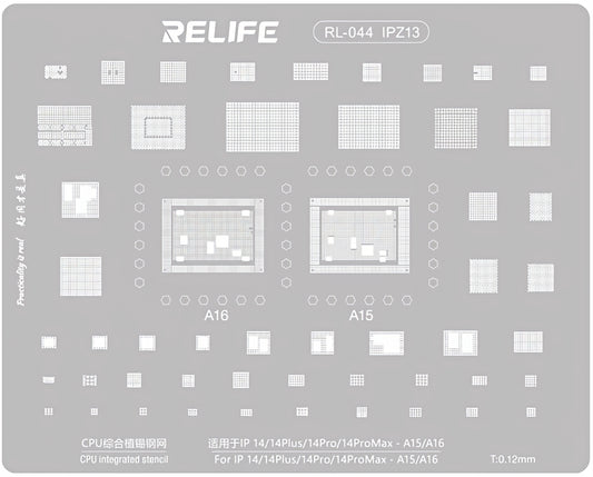 Malla BGA Relife RL-044 IPZ13 para Apple iPhone 14 / 14 Plus / 14 Pro / 14 Pro Max, CPU