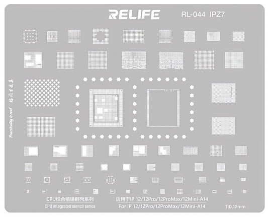 Malla BGA Relife RL-044 IPZ7 para Apple iPhone 12 / 12 Pro / 12 Pro Max / 12 mini, CPU