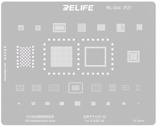 Malla BGA Relife RL-044 para Apple iPhone 6 - Serie 17, CPU