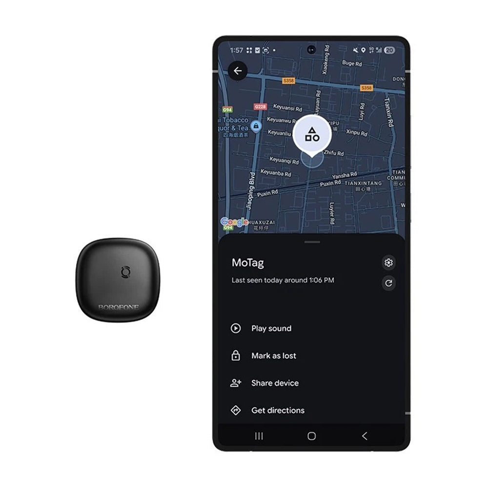 Borofone SmartTag BC105 para la Serie Android, Negro