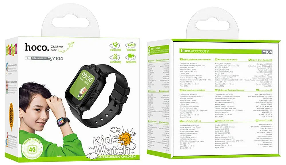 Smartwatch HOCO Y104 Kids Call, Negro