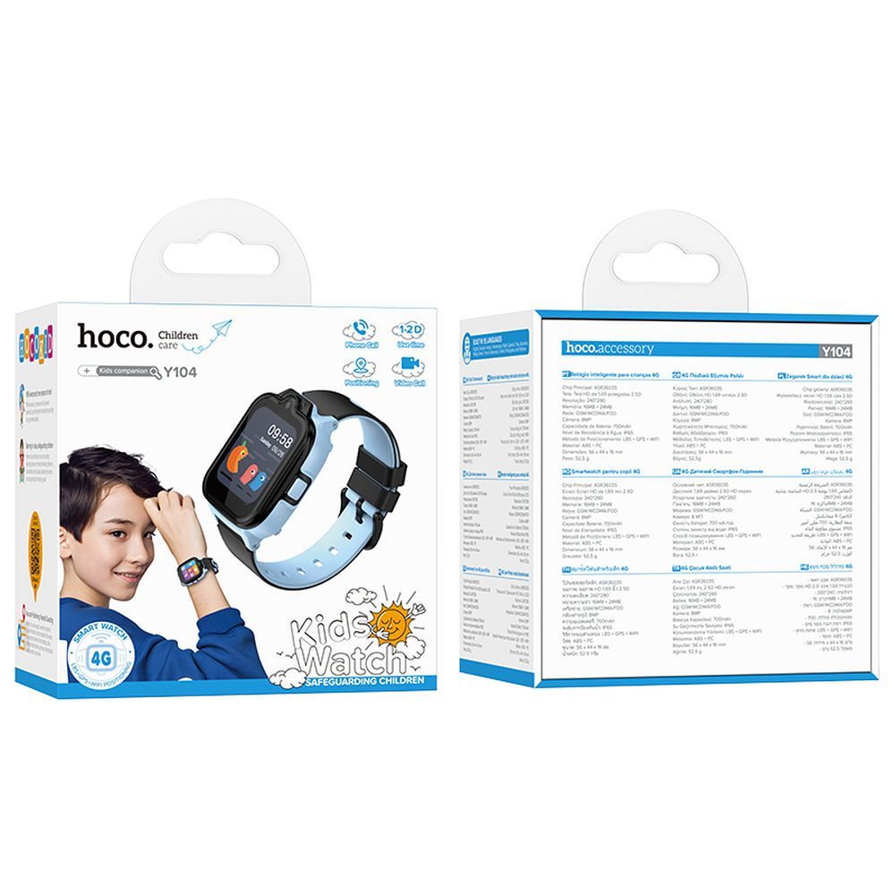 Smartwatch HOCO Y104 Kids Call, Azul