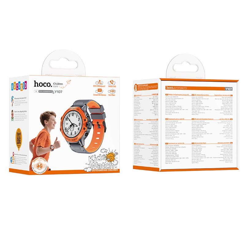 Smartwatch HOCO Y107 Kids Call, Naranja