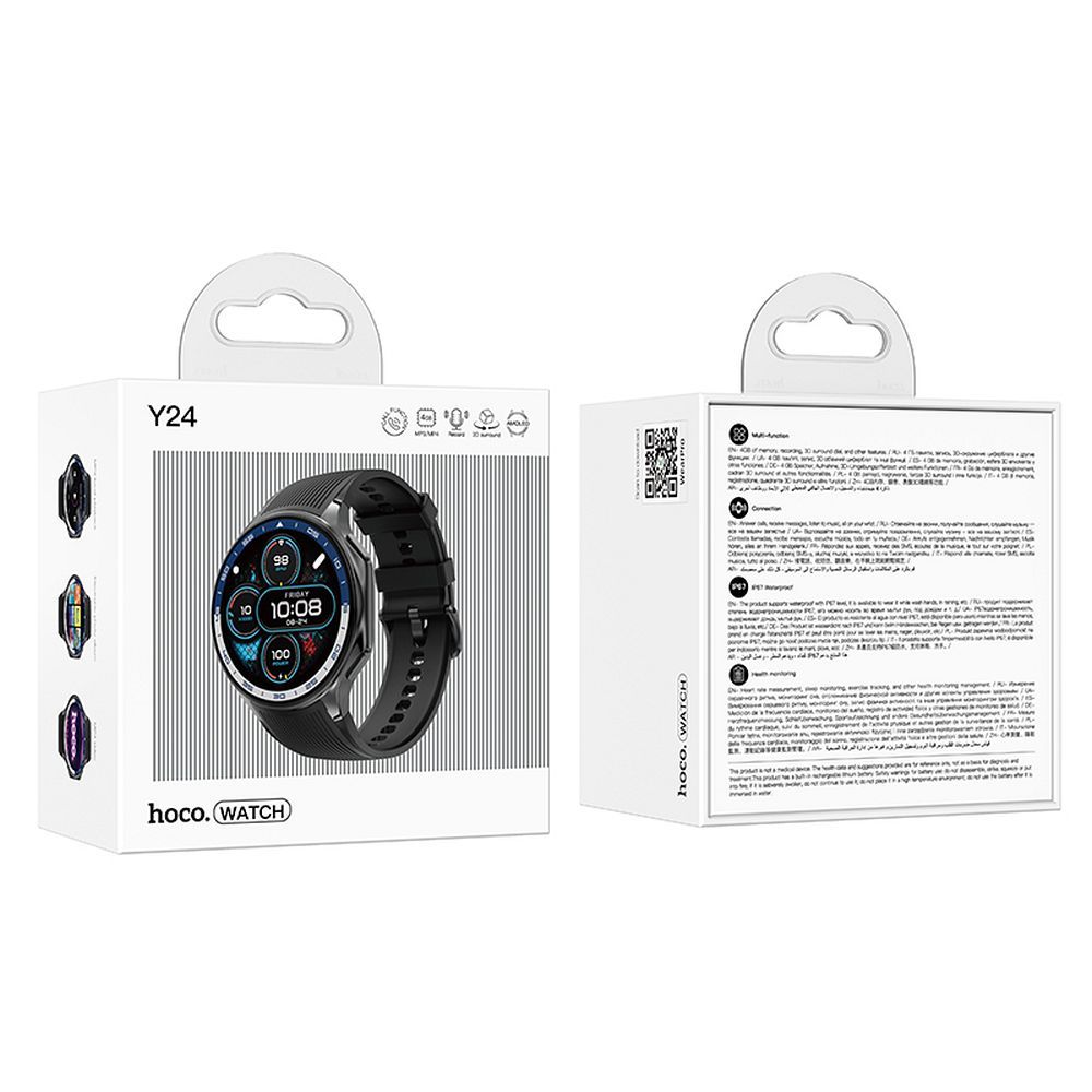 Smartwatch HOCO Y24 Call, Negro