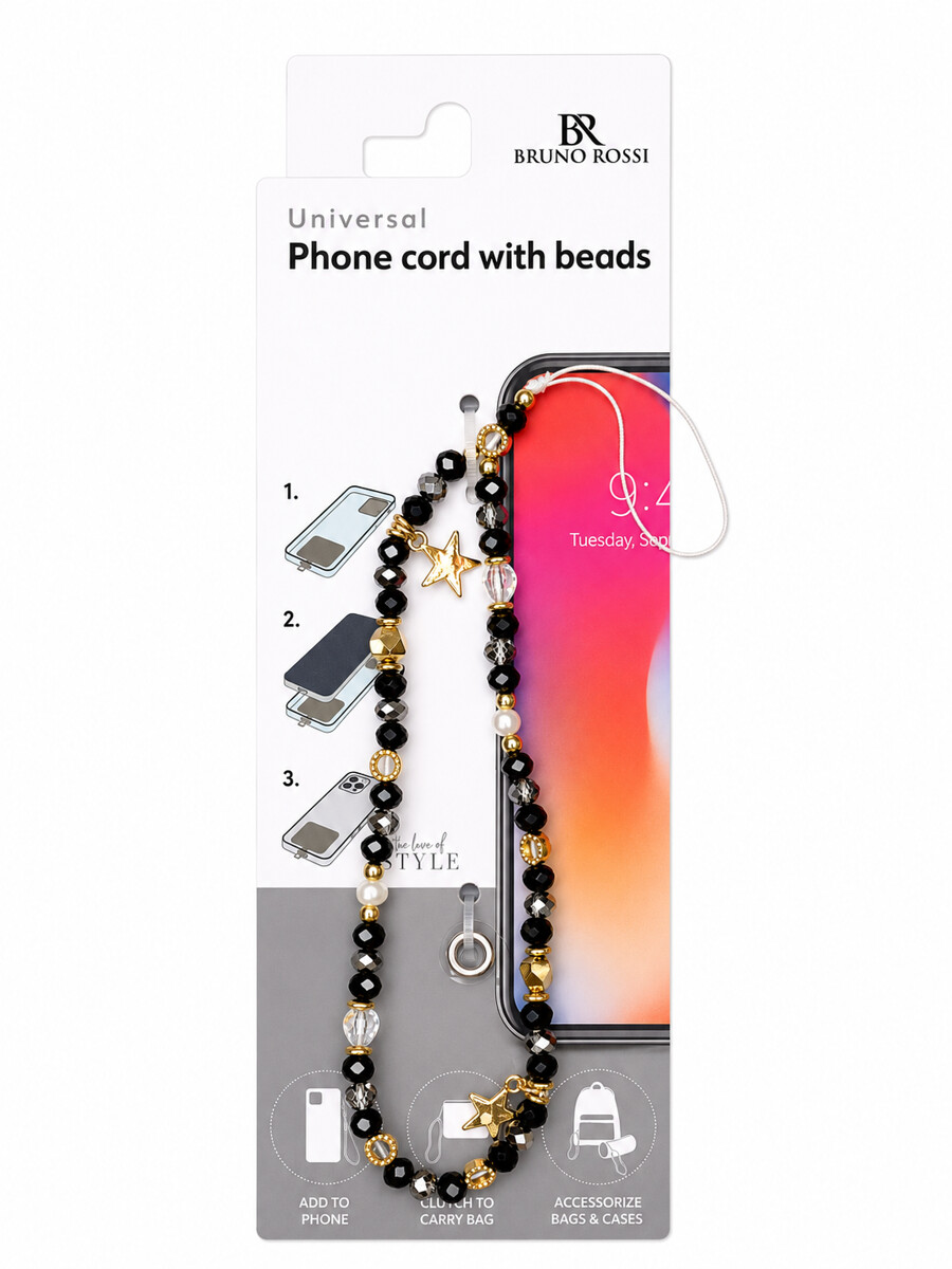 Cordón para Teléfono con Cuentas Bruno Rossi BT-04, Multicolor