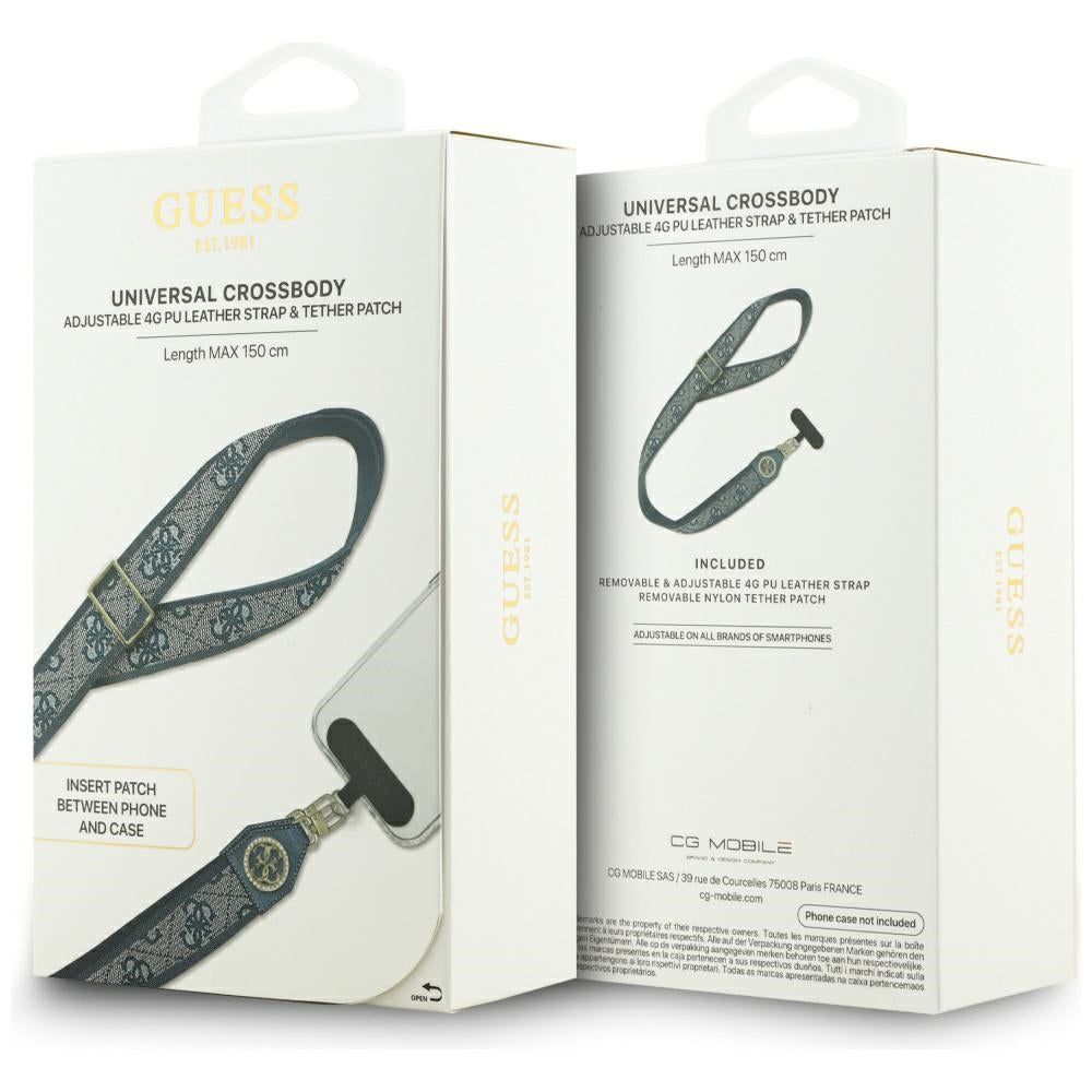 Cordón para Teléfono Guess 4G Strass Metal Logo, Azul
