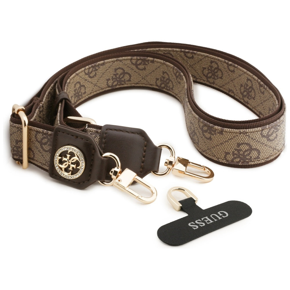 Cordón para Teléfono Guess 4G Strass Metal Logo, Marrón