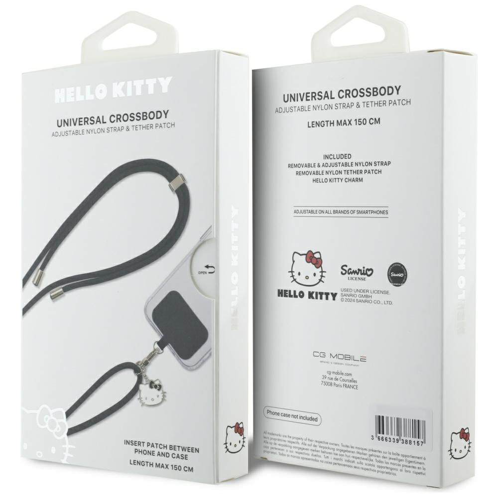 Cordón para teléfono Hello Kitty Crossbody, Negro