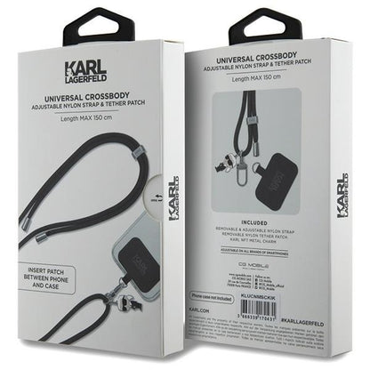 Cordón para Teléfono Karl Lagerfeld Ikonik Karl, Negro