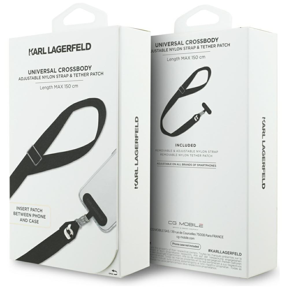 Cordón para Teléfono Karl Lagerfeld Karl Metal Logo, Negro