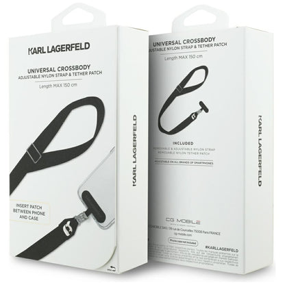 Cordón para Teléfono Karl Lagerfeld Karl Metal Logo, Negro