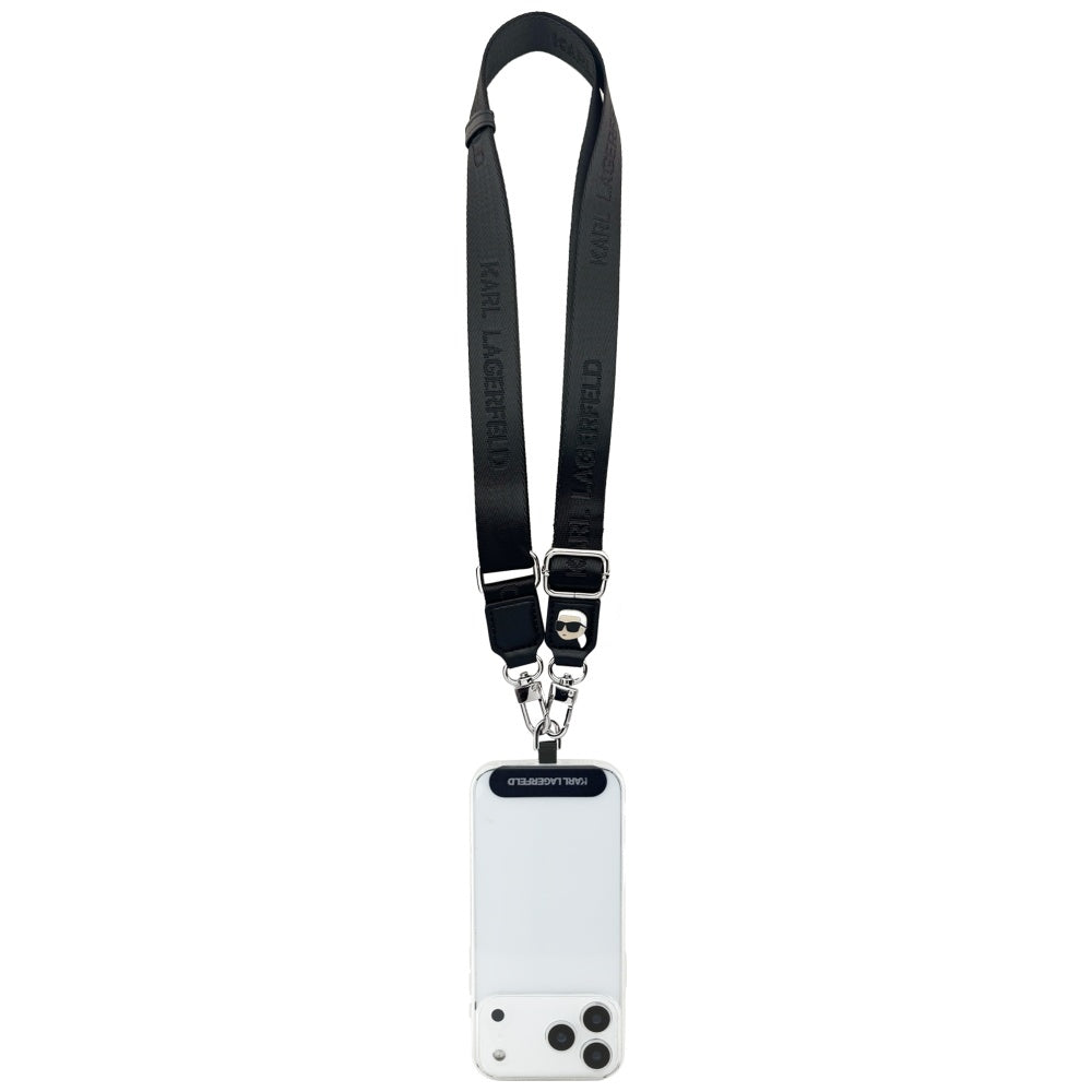 Cordón para Teléfono Karl Lagerfeld Karl Metal Logo, Negro