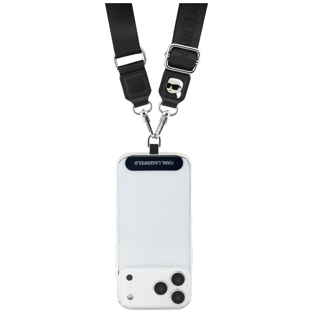 Cordón para Teléfono Karl Lagerfeld Karl Metal Logo, Negro