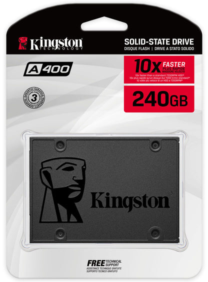 Solid State Drive (SSD) Kingston A400, 240GB, 2.5 pulgadas, SATA III SA400S37/240G