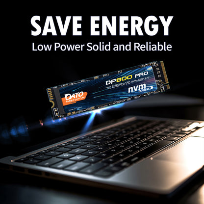 Solid State Drive (SSD) Dato DP800 Pro, NVME M.2 2280, PCIe, 4TB, Negro DP800PSSD-4TB