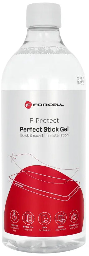 Solución Gel Forcell Perfect Stick para aplicación de Lámina Protectora de Plástico / Silicona, 1l.