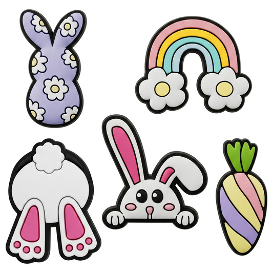 Pegatina 3D OEM Bunny para Funda de Teléfono / Tableta, Set de 5 piezas, Multicolor