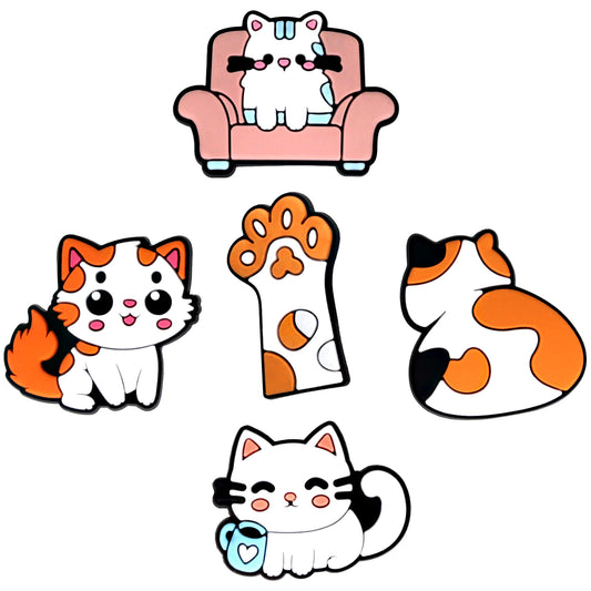 Sticker 3D OEM Gato para Funda de Teléfono / Tableta, Set de 5 piezas, Multicolor