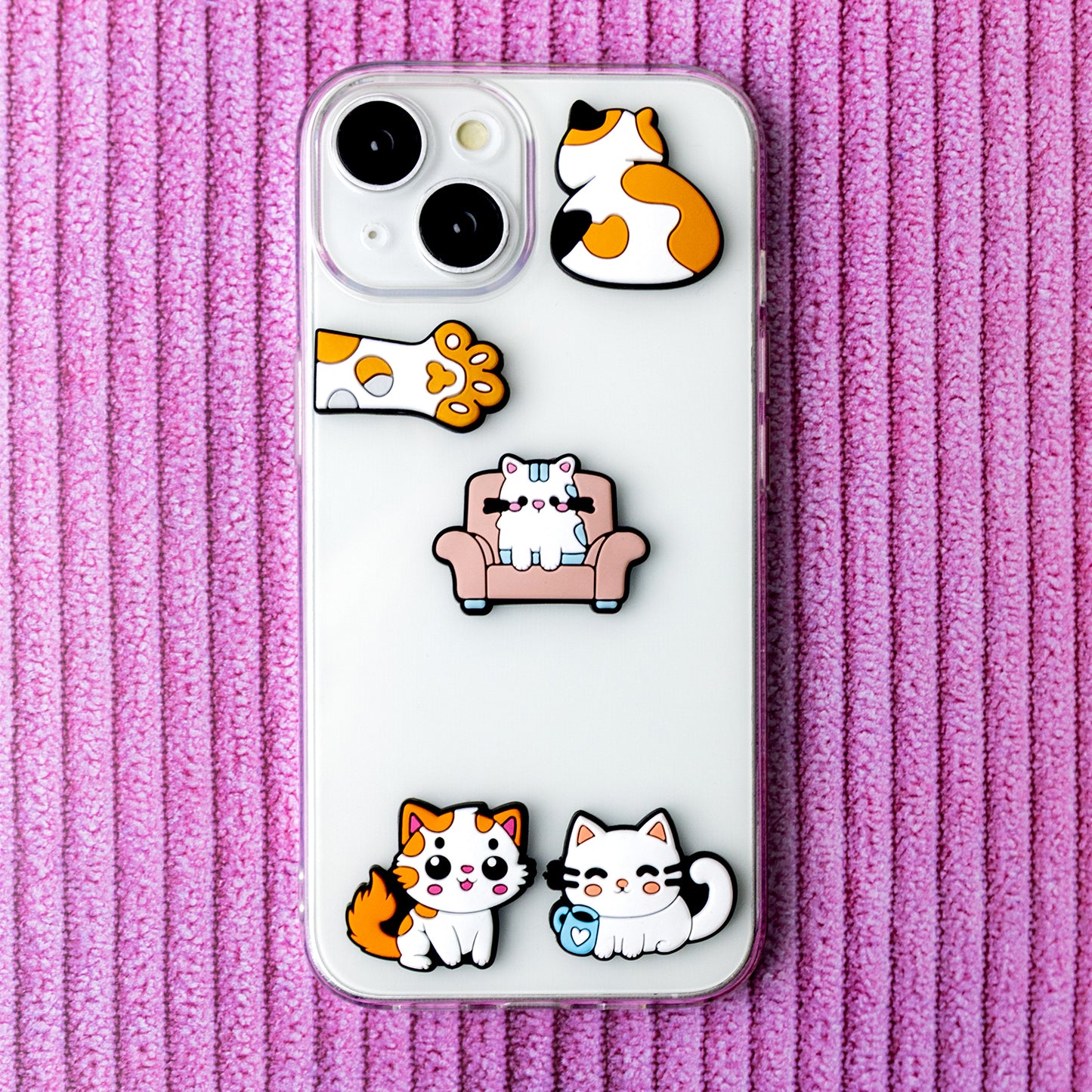Sticker 3D OEM Gato para Funda de Teléfono / Tableta, Set de 5 piezas, Multicolor