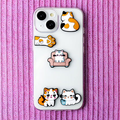 Sticker 3D OEM Gato para Funda de Teléfono / Tableta, Set de 5 piezas, Multicolor