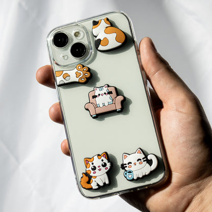 Sticker 3D OEM Gato para Funda de Teléfono / Tableta, Set de 5 piezas, Multicolor