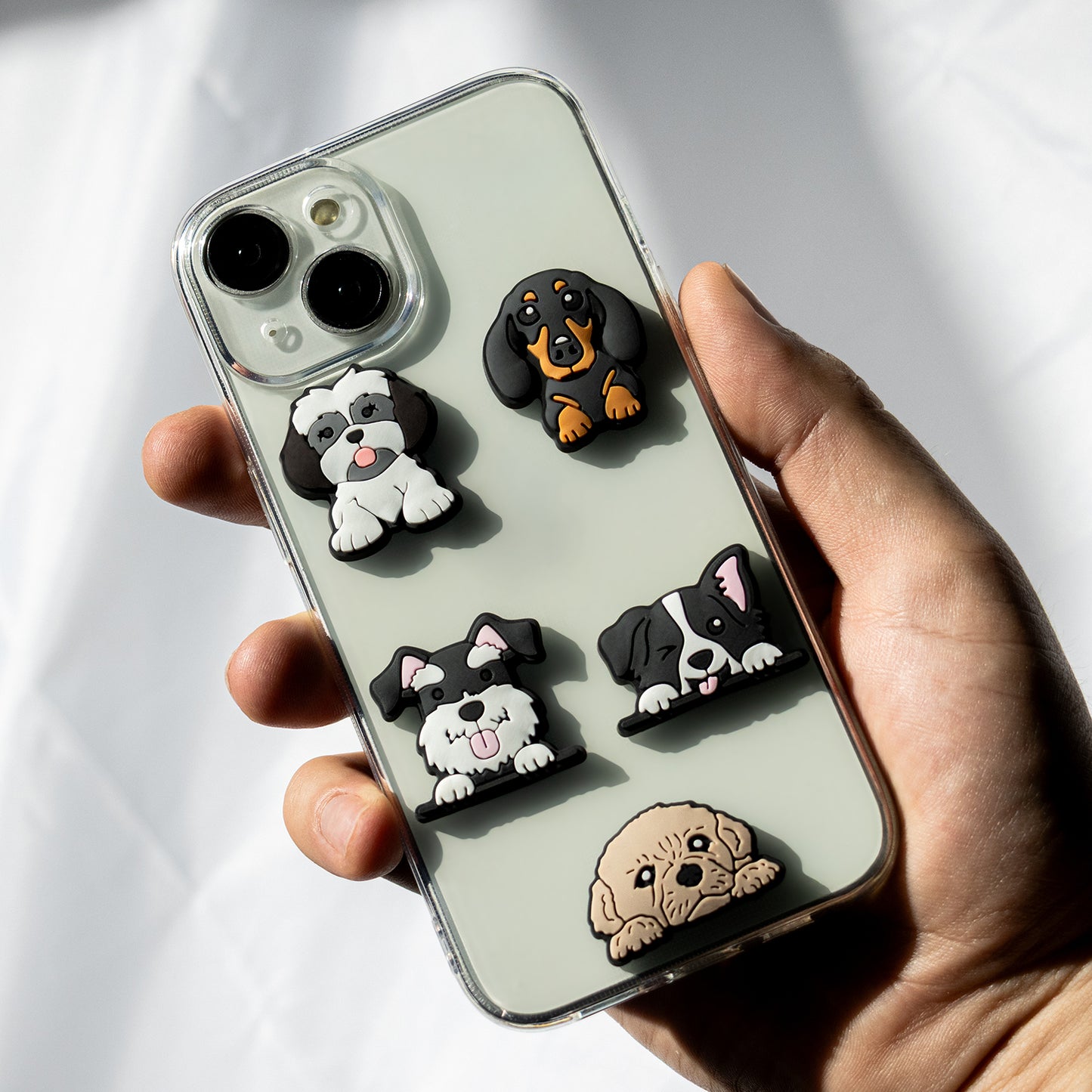 Pegatina 3D OEM Dog para Funda de Teléfono / Tableta, Set de 5 piezas, Multicolor