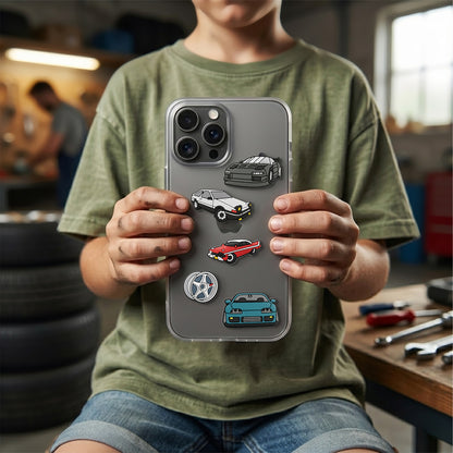 Pegatina 3D OEM Fast Cars para Funda de Teléfono / Tableta, Set de 5 piezas, Multicolor