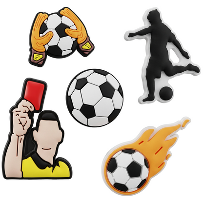 Pegatina 3D OEM Football para Funda de Teléfono / Tableta, Set de 5 piezas, Multicolor