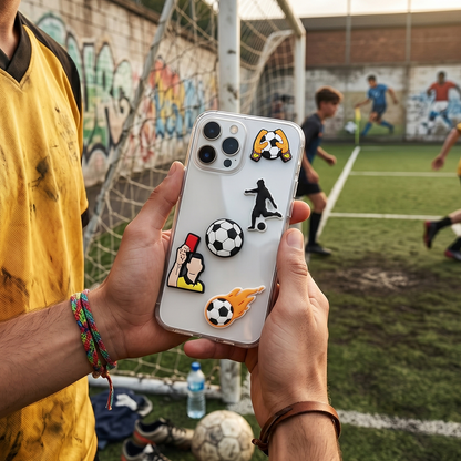 Pegatina 3D OEM Football para Funda de Teléfono / Tableta, Set de 5 piezas, Multicolor