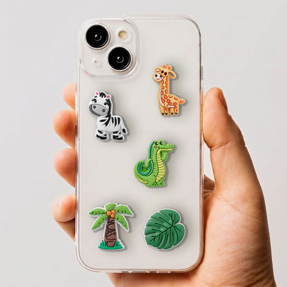 Pegatina 3D OEM Jungle para Funda de Teléfono / Tableta, Set de 5 piezas, Multicolor
