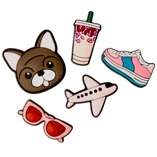 Pegatina 3D OEM Lifestyle para Funda de Teléfono / Tableta, Set de 5 piezas, Rosa