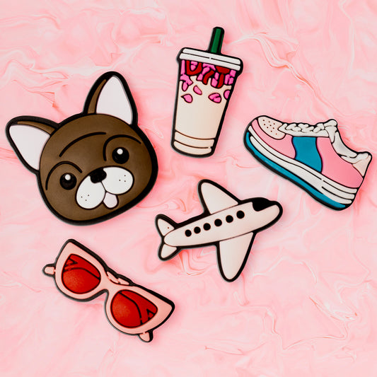 Pegatina 3D OEM Lifestyle para Funda de Teléfono / Tableta, Set de 5 piezas, Rosa