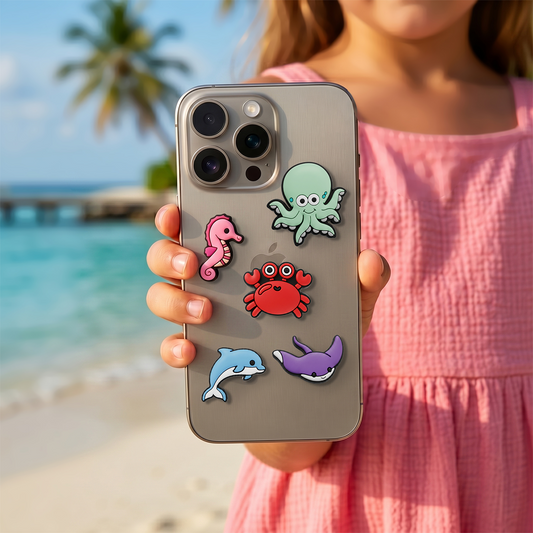 Pegatina 3D OEM Ocean para Funda de Teléfono / Tableta, Set de 5 piezas, Multicolor