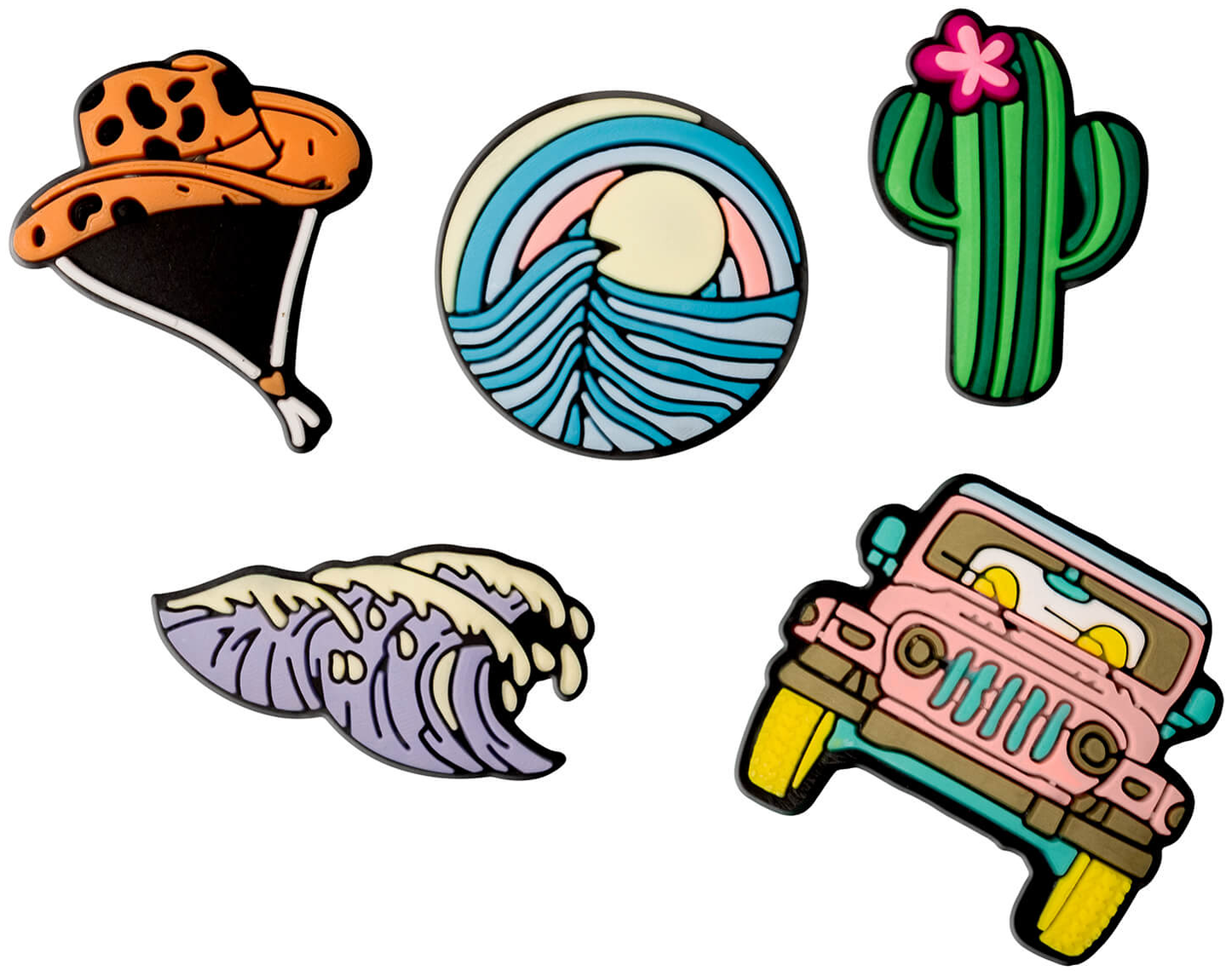 Sticker 3D OEM Summer para Funda de Teléfono / Tableta, Set de 5 piezas, Multicolor