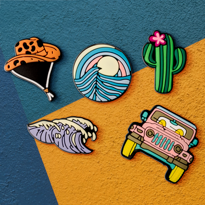 Sticker 3D OEM Summer para Funda de Teléfono / Tableta, Set de 5 piezas, Multicolor