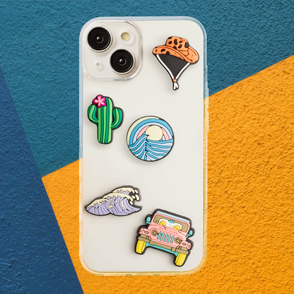 Sticker 3D OEM Summer para Funda de Teléfono / Tableta, Set de 5 piezas, Multicolor