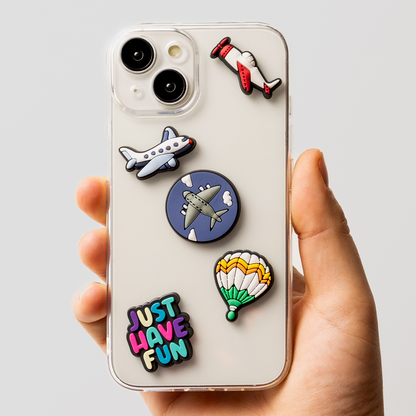Pegatina 3D OEM Travel para Funda de Teléfono / Tableta, Set de 5 piezas, Multicolor