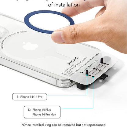 Pegatina Metálica ESR HaloLock, Set de 2 piezas, Azul